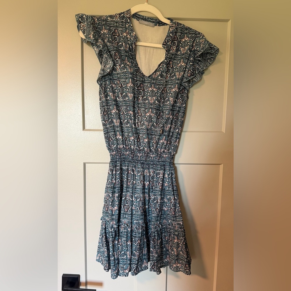 Tart Floral-Print Midi Dress in Blue and Pink